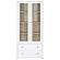 Hawthorne 4-Shelf Glass Door Tall Cabinet w/Drawers White by Coaster