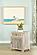 August 1-Drawer Trellis Pattern Storage Cabinet White Washed by Coaster