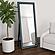 Windrose 28 x 67 Inch Tempered LED Standing Mirror Black by Coaster