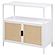 Amherst 2-Door Radio Weave Cane Metal Accent Cabinet White by Coaster
