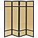 Pearce 4-panel Bamboo Room Divider Folding Screen Natural by Coaster