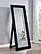 Cadence Tempered Glass Full Length Standing Mirror Black Oak by Coaster