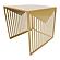 Cisco Modern Square Steel Side Table with Powder Coated Finish, Gold by LeisureMod