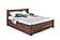 Carolina Eco Walnut Platform Bed - Beech Wood with Hand-Rubbed Oil Finish by Comfort Pure