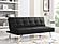 Serta&reg; Carson Convertible Futon in Black by Lifestyle