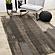 Cathedral Brown Black Green Distressed Brush Strokes Rug by Kalora