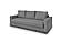 Country Modern Sofa Bed Sleeper (Queen Size) Perfect Dark Gray by Prestige Furnishings