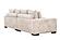 Cocoon Oversized Plunge Chaise Sectional Sofa in Taupe Corduroy