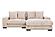Cocoon Oversized Plunge Chaise Sectional Sofa in Taupe Corduroy
