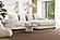 Cocoon Oversized Plunge Chaise Sectional Sofa in Taupe Corduroy