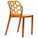 Modern Dynamic Dining Chair Set of 4, Transparent Orange by LeisureMod