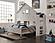 Club House Low Loft Twin Bed With Full Caster Bed In Brushed Driftwood Finish by Donco