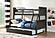 Twin/Full Bunk Bed In City Shadow Finish With Twin Trundle Bed In Low Sheen Black Finish by Donco