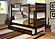 Twin/Twin Mission Bunk Bed w/Twin Trundle Bed In Cappuccino by Donco