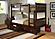 Twin/Twin Mission Bunk Bed w/Dual Under Bed Drawers In Cappuccino by Donco