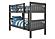 Twin/Twin Mission Bunkbed Dark Grey by Donco