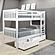 Twin/Twin Mission Bunk Bed w/Dual Under Bed Drawers In White Finish by Donco
