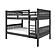 Full/Full Mission Bunk Bed Dark Grey by Donco
