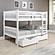 Full/Full Mission Bunk Bed w/Dual Underbed Drawers In White Finish by Donco