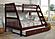 Twin/Full Mission Bunk Bed w/Twin Trundle Bed In Dark Cappuccino Finish by Donco