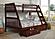 Twin/Full Mission Bunk Bed w/Dual Under Bed Drawers In Dark Cappuccino Finish by Donco
