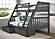 Twin/Full Mission Bunk Bed w/Dual Under Bed Drawers In Dark Grey Finish by Donco