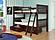 Mission Bunkbed Cappuccino With Slat Kit And Dual Under Bed Drawers Dark Cappuccino by Donco