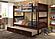 Twin/Twin Mission Bunk Bed With Trundle Bed Cappuccino Finish by Donco