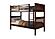 Twin/Twin Mission Bunk Bed With Under Bed Drawers Cappuccino Finish by Donco