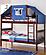 Mission Bunkbed Cappuccino w/Blue Tent Kit by Donco