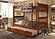 Twin/Twin Mission Bunk Bed With Trundle Bed In Light Espresso Finish by Donco