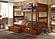 Twin/Twin Mission Bunk Bed With Under Bed Drawers In Light Espresso Finish by Donco