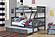 Twin/Full Mission Bunk Bed With Trundle Bed In Brushed Grey Finish by Donco