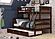 Twin/Full Mission II Bunk Bed w/Twin Trundle Bed In Dark Cappuccino Finish by Donco