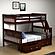 Twin/Full Mission II Bunk Bed w/Dual Under Bed Drawers In Dark Cappuccino Finish by Donco
