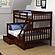 Twin/Full Mission II Bunk Bed w/Dual Under Bed Drawers In Dark Cappuccino Finish by Donco