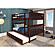 Full/Full Mission II Bunk Bed With Trundle Bed Dark Cappuccino Finish by Donco