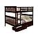 Full/Full Mission II Bunk Bed With Dual Underbed Drawers Dark Cappuccino Finish by Donco