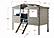Twin Tree House Loft Rustic Grey by Donco