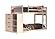 Mission Chest Bunk White by Donco