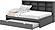 Full Bookcase Day Bed In Dark Grey w/Twin Trundle by Donco
