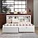 Full Bookcase Day Bed In White w/Dual Under Bed Drawers by Donco