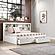 Full Bookcase Day Bed In White w/Dual Under Bed Drawers by Donco
