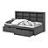 Twin Bookcase Day Bed In Dark Grey w/Dual Under Bed Drawers by Donco