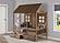 Twin Front Porch Low Loft In Rustic Driftwood Finish w/Dual Underbed Drawers by Donco