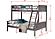 Twin/Full Louver Bunkbed Antique Grey by Donco
