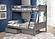 Twin/Full Louver Bunk Bed With Dual Under Bed Drawers In Antique Grey Finish by Donco