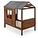 Twin Log Cabin Low Loft Rustic Walnut by Donco