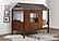 Twin Log Cabin Low Loft Rustic Walnut by Donco