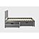 Full Louver Bed With Under Bed Drawers Antique Grey by Donco